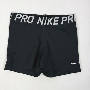 Nike Pro Dri Fit Black Compression Athletic Shorts Womens Size L